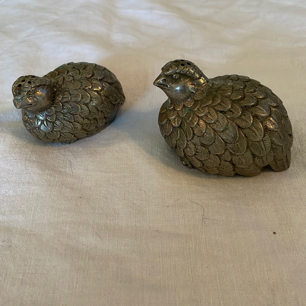Vintage Gucci pewter salt and pepper shaker set